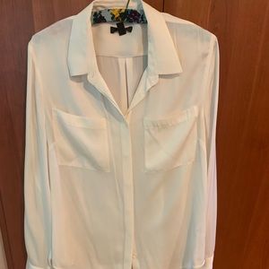 I crew silk blouse ivory